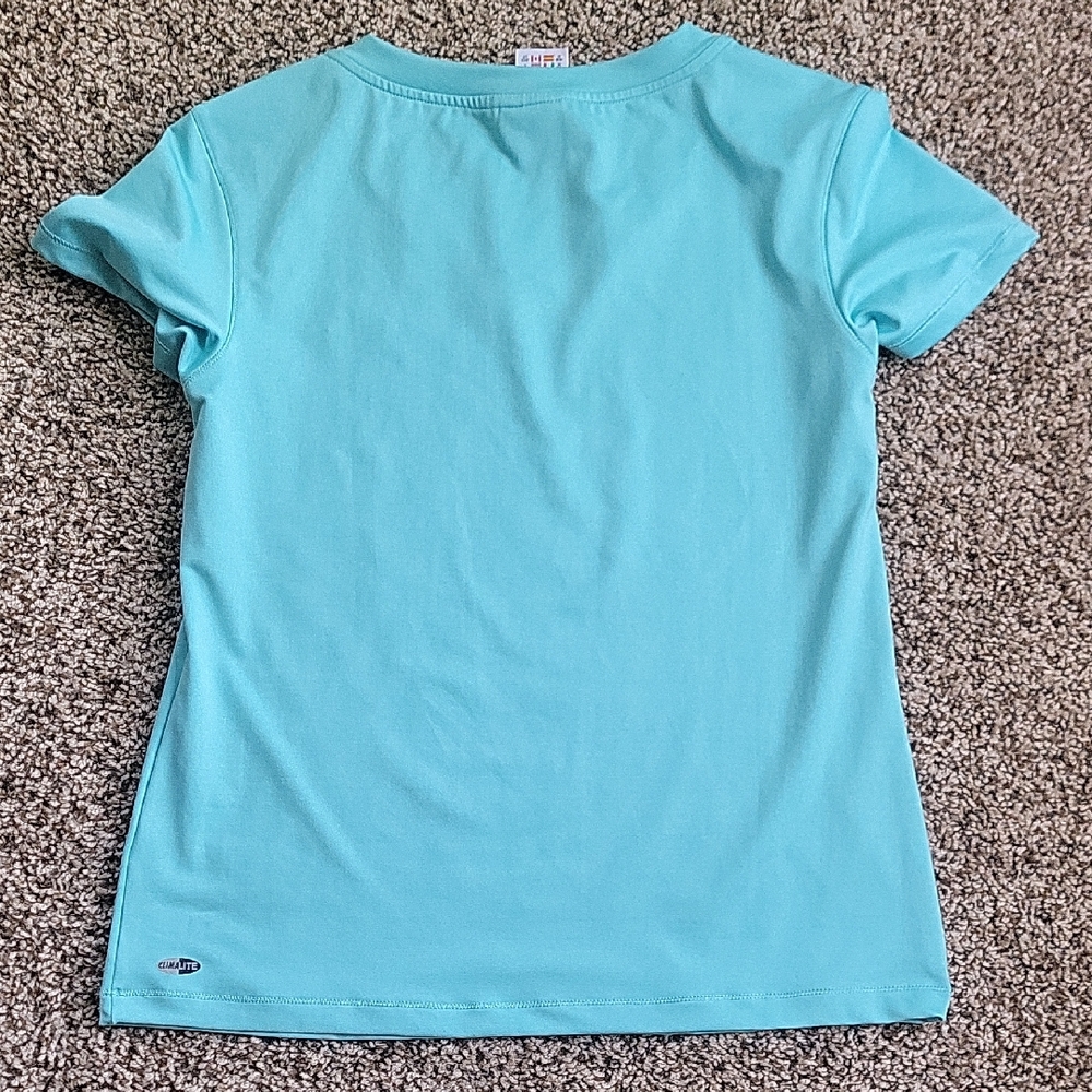 Adidas Light Blue V-Neck T-Shirt - Picture 5 of 6